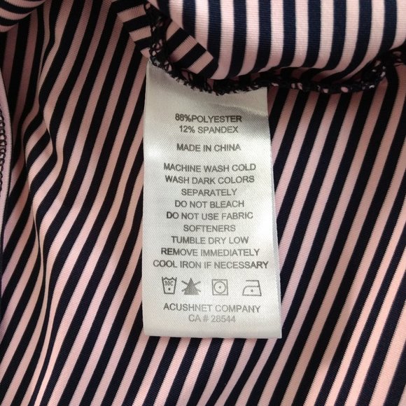 FOOTJOY Polo Shirt Men's XL Pink Black Striped Button Logo Short Sleeve Pullover - Picture 7 of 10